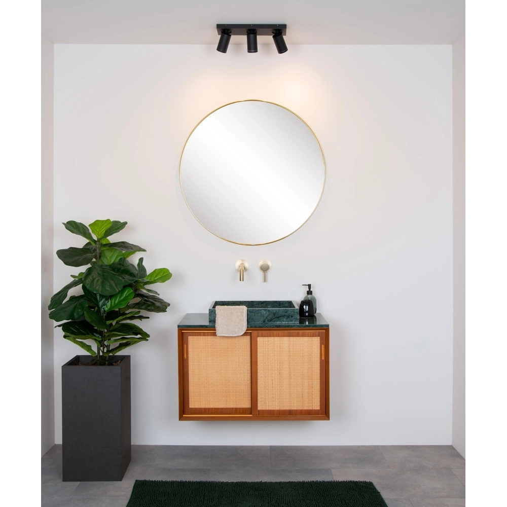 Projecteur de plafond Taylor IP44 3-lumière noire Lucide 5411212092656