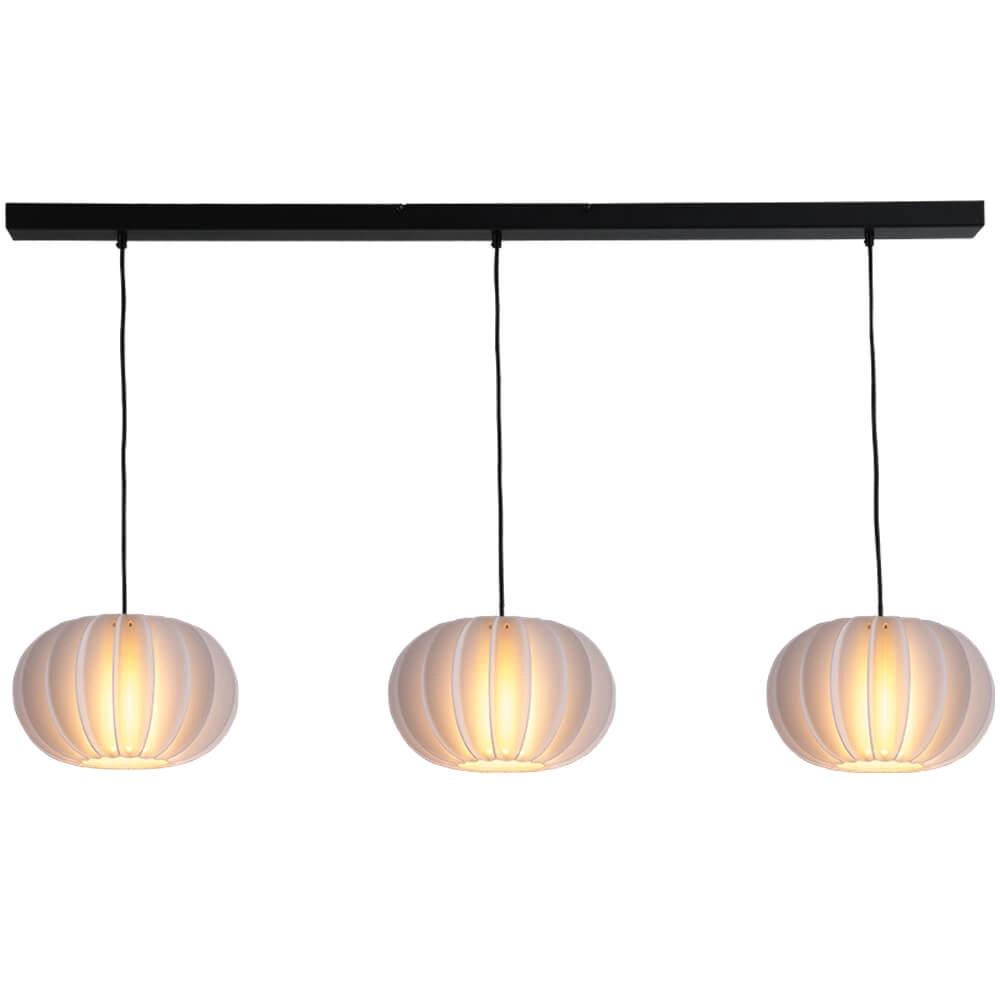 Lampe suspendue 3 lumières Arena avec hottes Ø30cm Lampe suspendue 3 lumières Arena avec hottes Ø30cm
