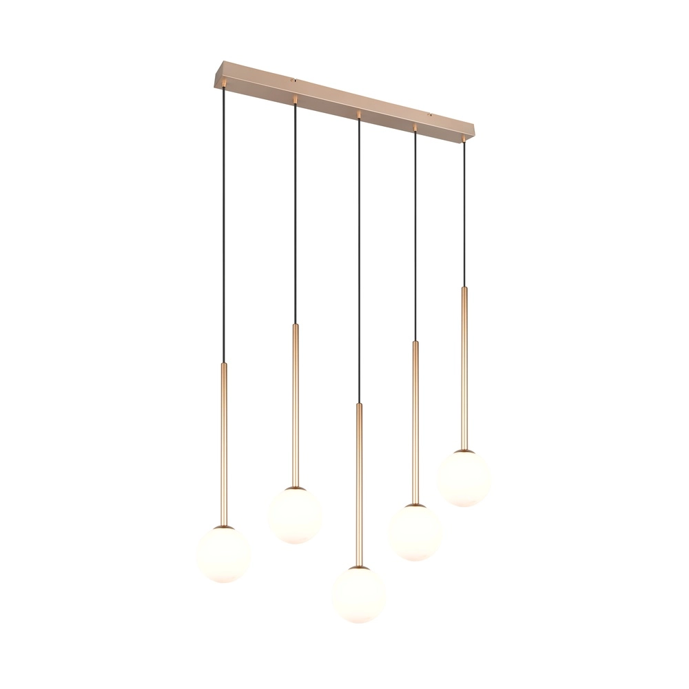 Lampe pendante de conception Firano Or 5 lumières