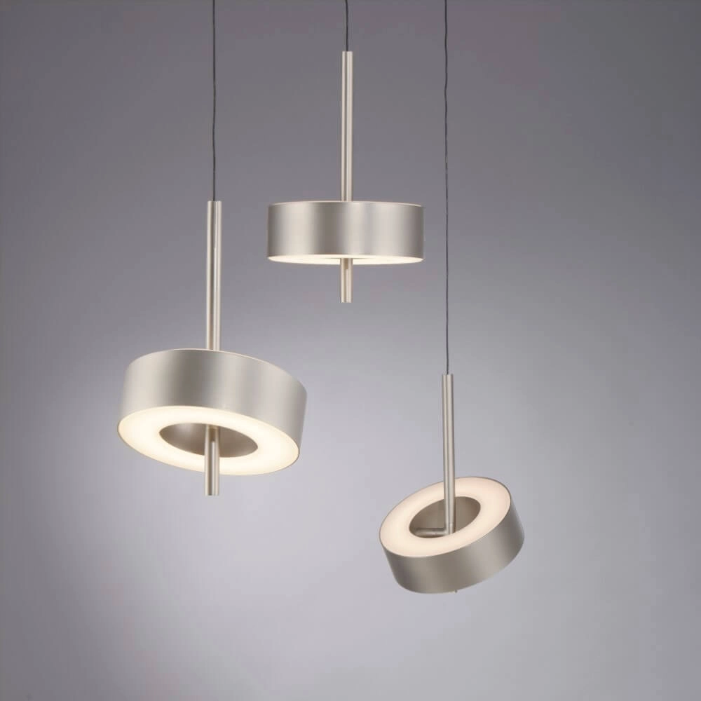 Lampe suspendue 3 lumières Q-Rotate en aluminium moderne Paul Neuhaus 4012248383162