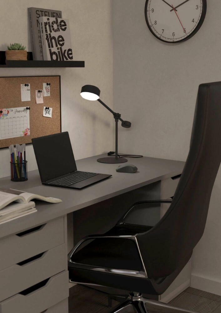 Lampe de bureau LED Clavellina noir Eglo 9008606241101