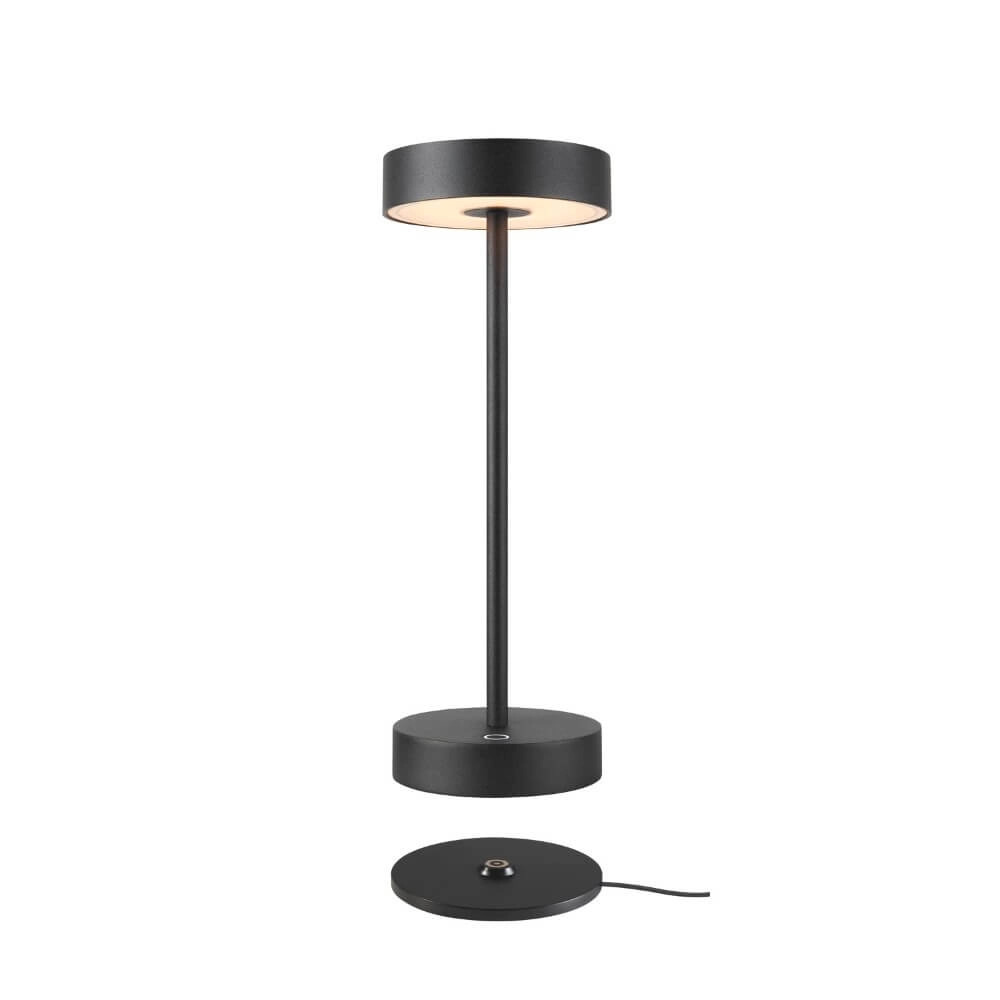 Lampe de table d'extérieur Vinolina noir - rechargeable SLV 4024163276276