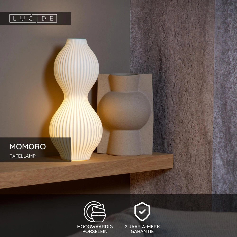 Lampe de table en vase Momoro Blanc Lucide 5411212134516