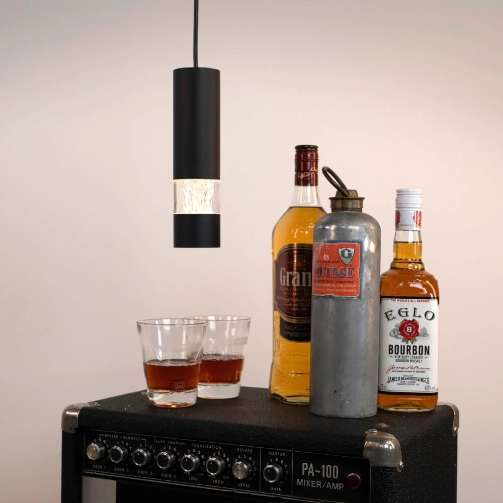 Lampe suspendue 1 lumière Bernabeta noir Stars of Light 9002759397050