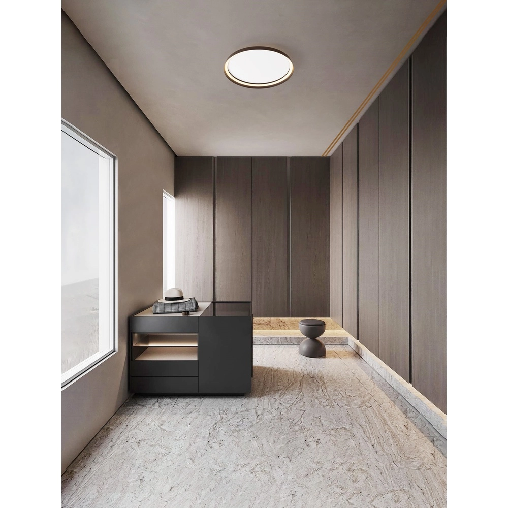 Plafonnier design Ormi Ø 60cm marron café Lyora 5212017463142