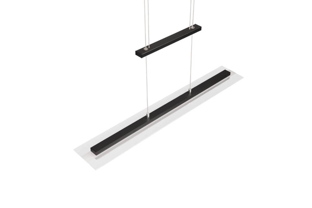 Lampe à suspension en verre Milos noir Trio 4017807588286