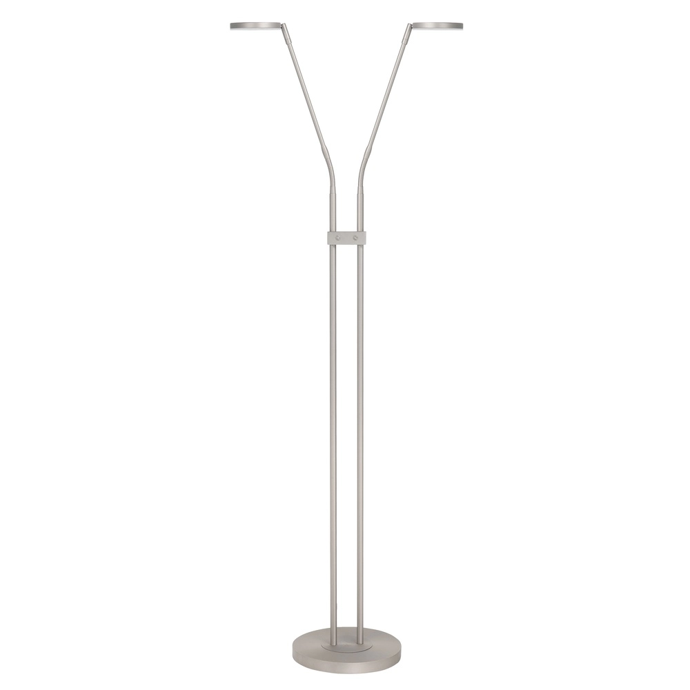 Lampe de lecture design Palma nickel Ø 25cm double