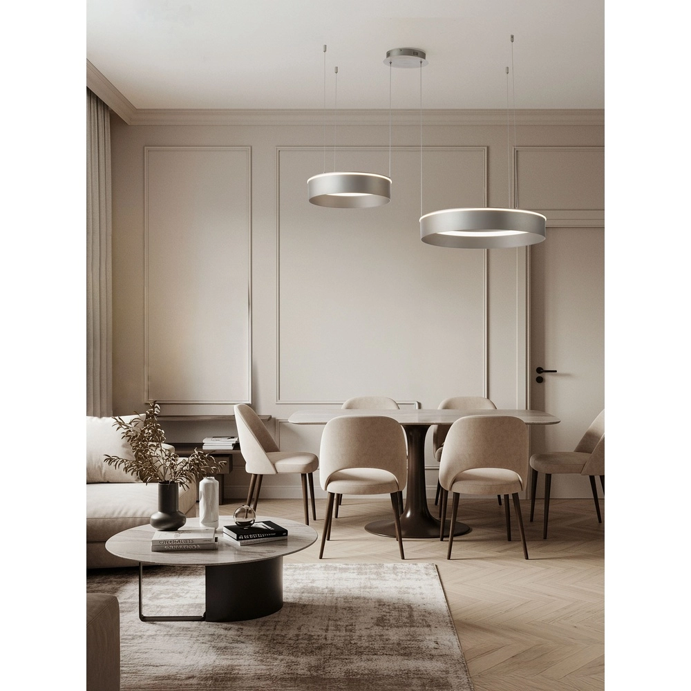 Lampe pendante moderne Olivia Double nickel Lyora 5212017494276