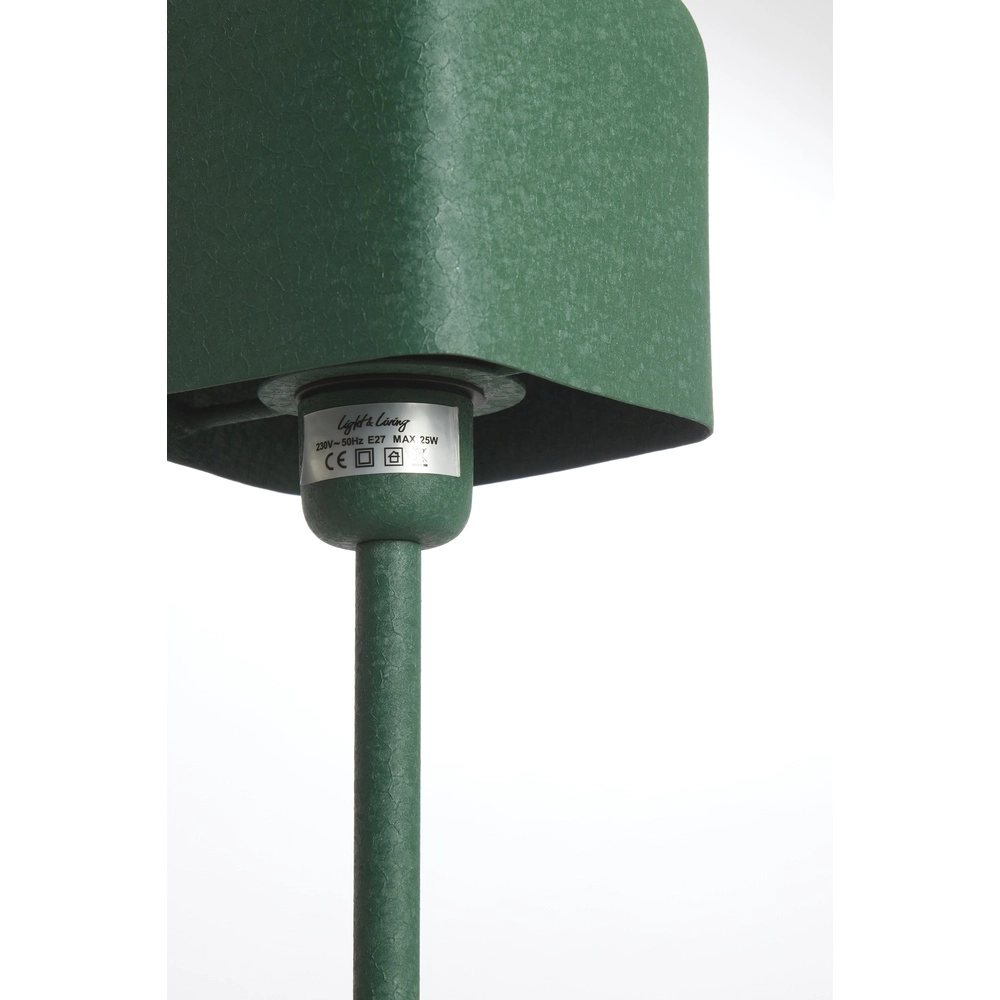 Lampe de chevet Elenie 13x13cm - vert foncé mat Light & Living 8717807818678