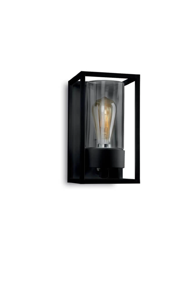 Lampe d’extérieur noire Cubic3 verre transparent Lampe d’extérieur noire Cubic3 verre transparent