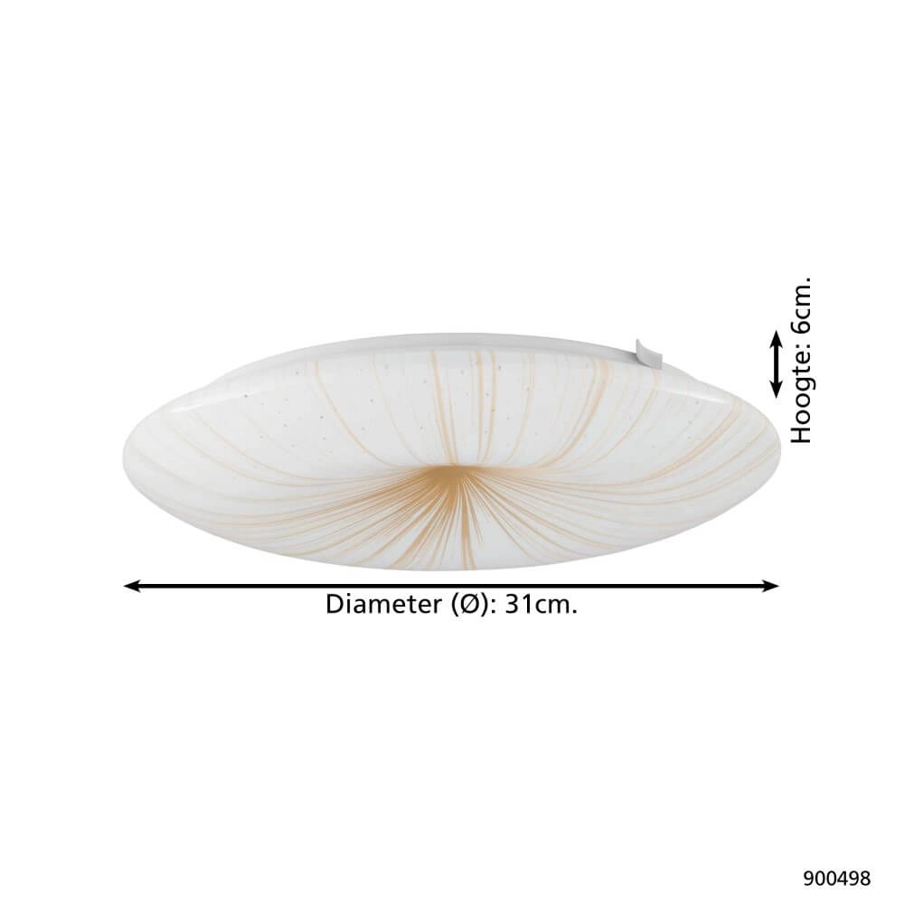 Plafonnier avec LED Nieves 1 Ø 31 cm Eglo 9008606239634