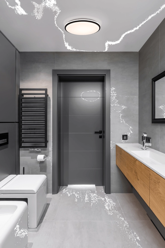 Plafonnier de salle de bain Pinetto Ø 34 cm - noir Eglo 9008606235971