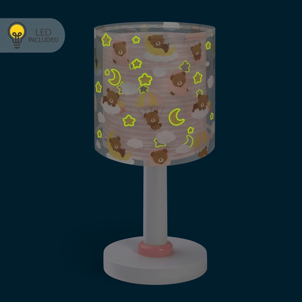 Lampe de table pour chambre d’enfant Baby Teddy rose Dalber 8420406415710