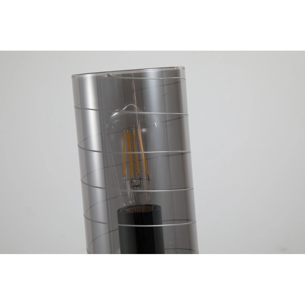 Lampe de table Broughton verre fumé Searchlight 5053423300870