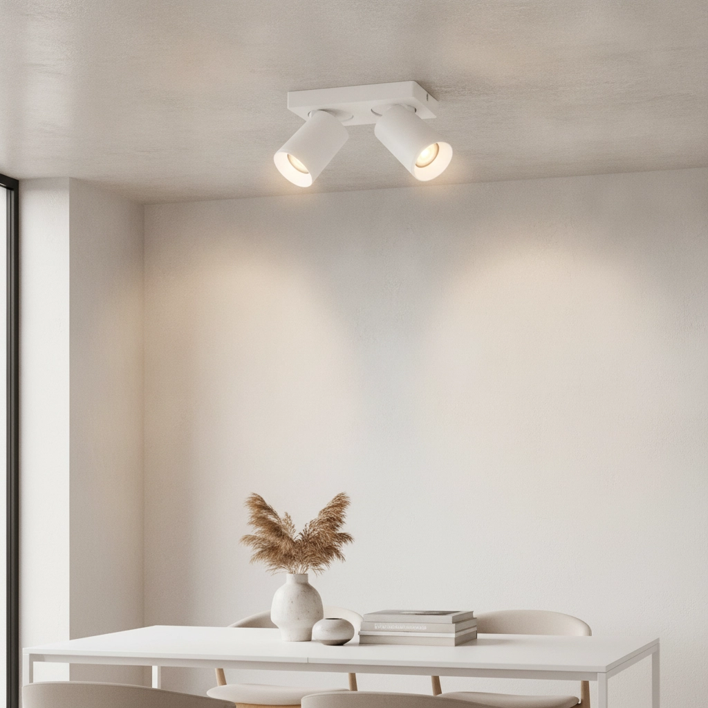 Plafonnier Mega 2 lumières blanches