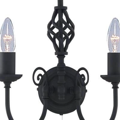 Applique noire Zanzibar Searchlight 5013874218735