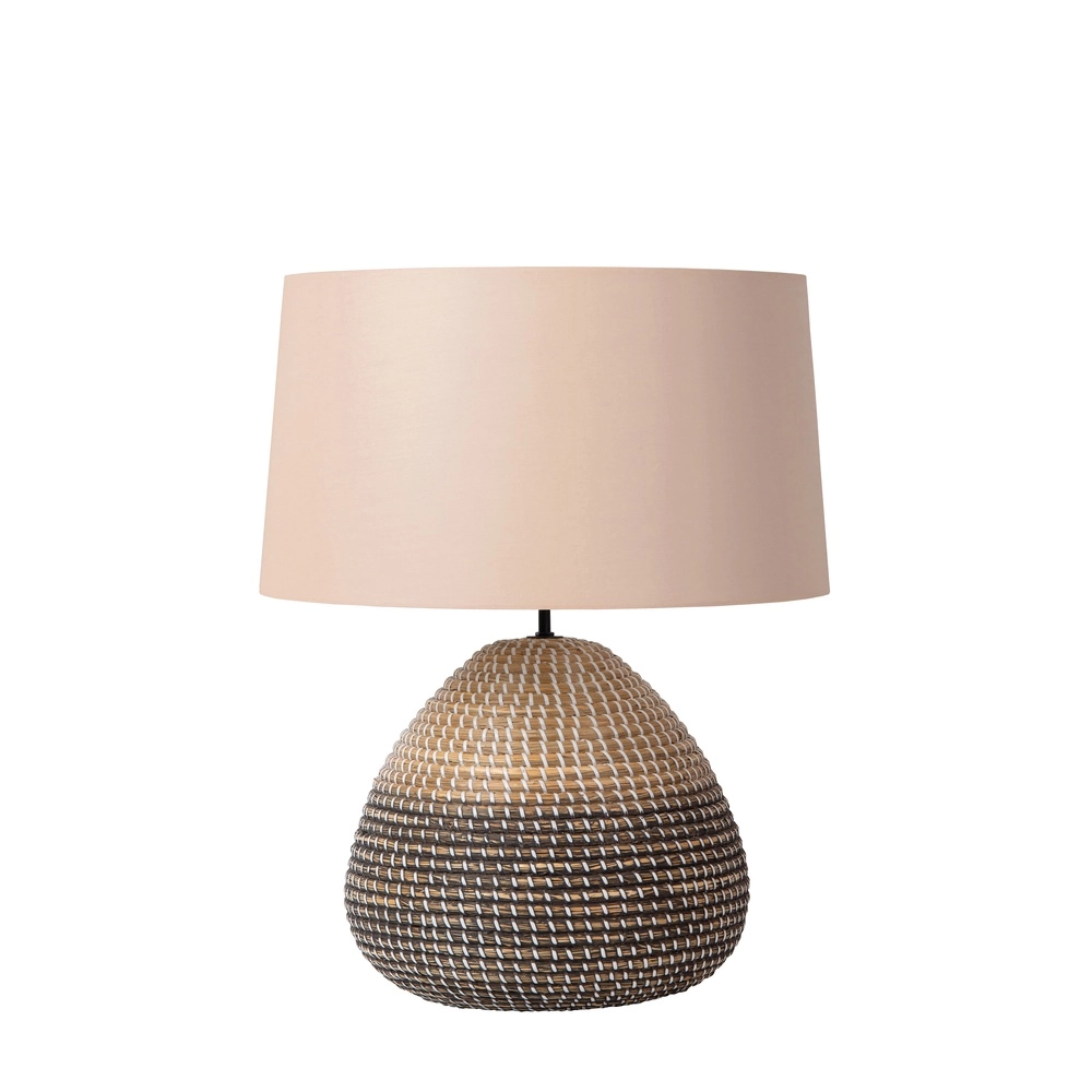 Lampe de table en herbe marine Maduka Ø 45cm - noir/brun avec teinte blanche Premium by Lucide 5411212106094