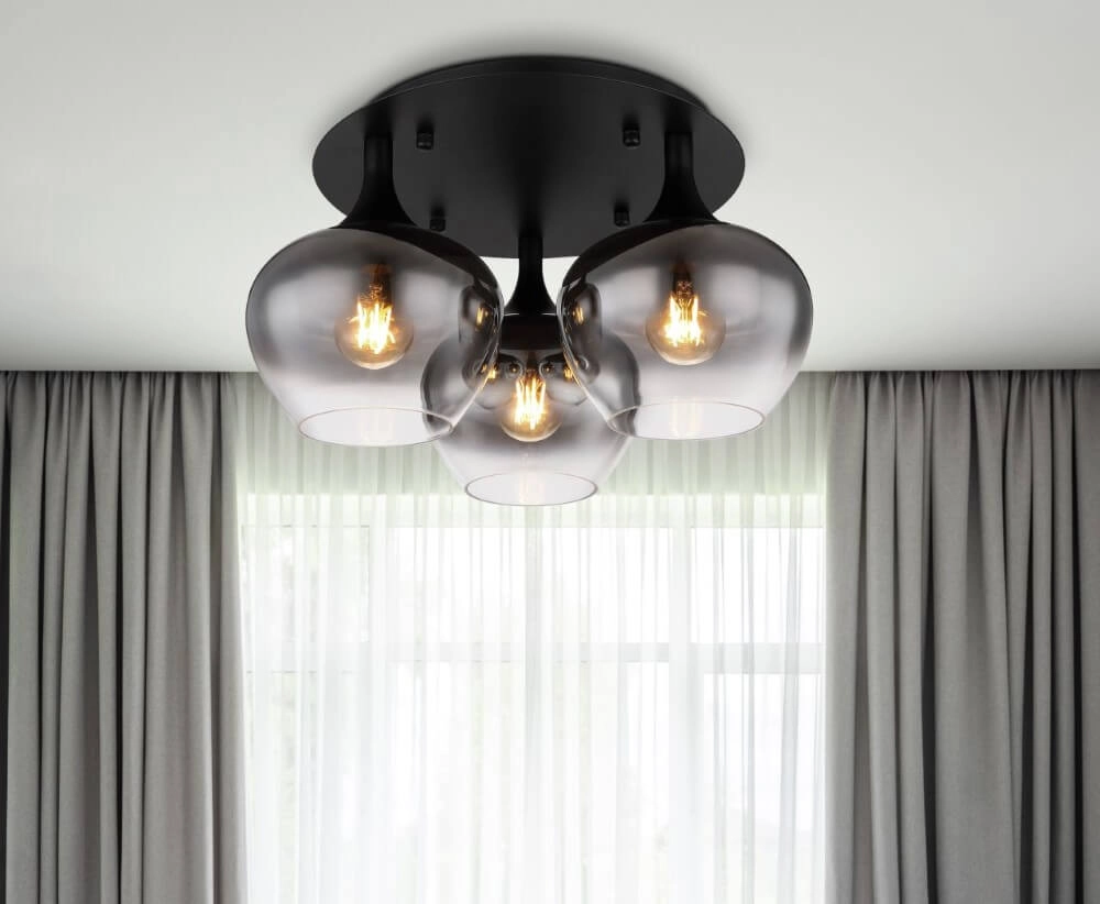 Plafonnier design Maxy noir à 3 lumières Globo 9007371432394