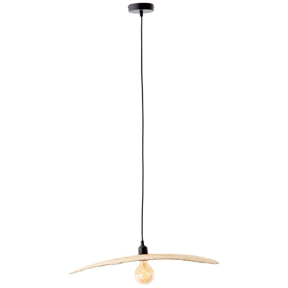 Lampe suspendue en rotin Jefter Ø60cm Brilliant 4004353393334