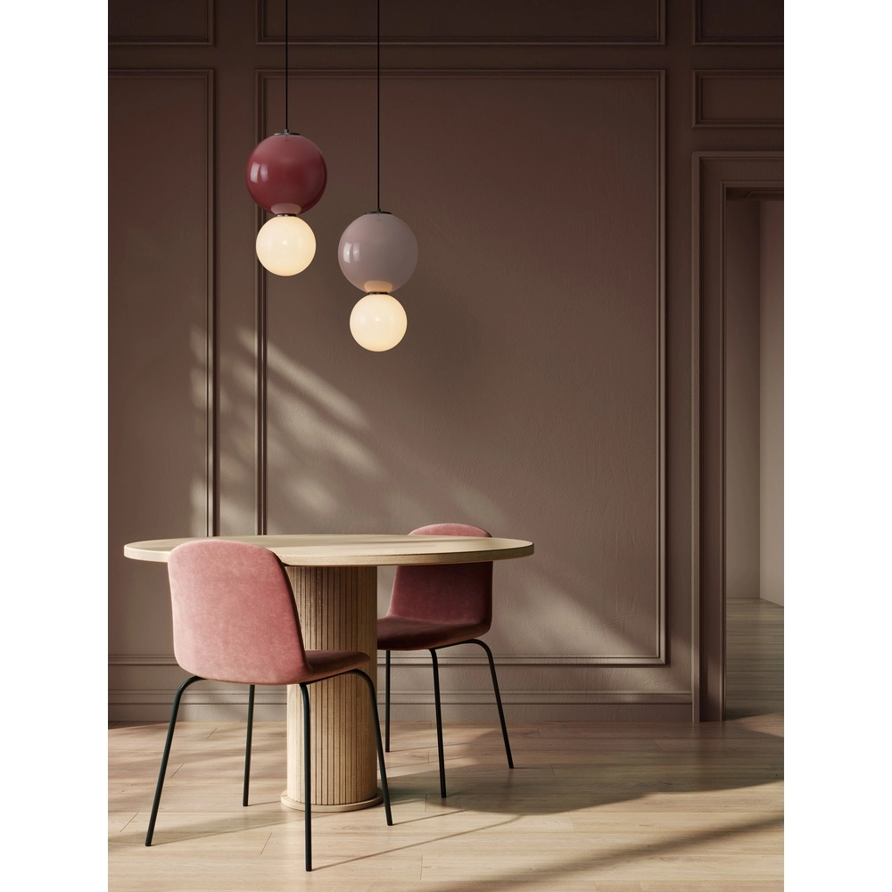 Suspension Noesis Ø 25cm brun moka avec blanc Lyora 5212017483638