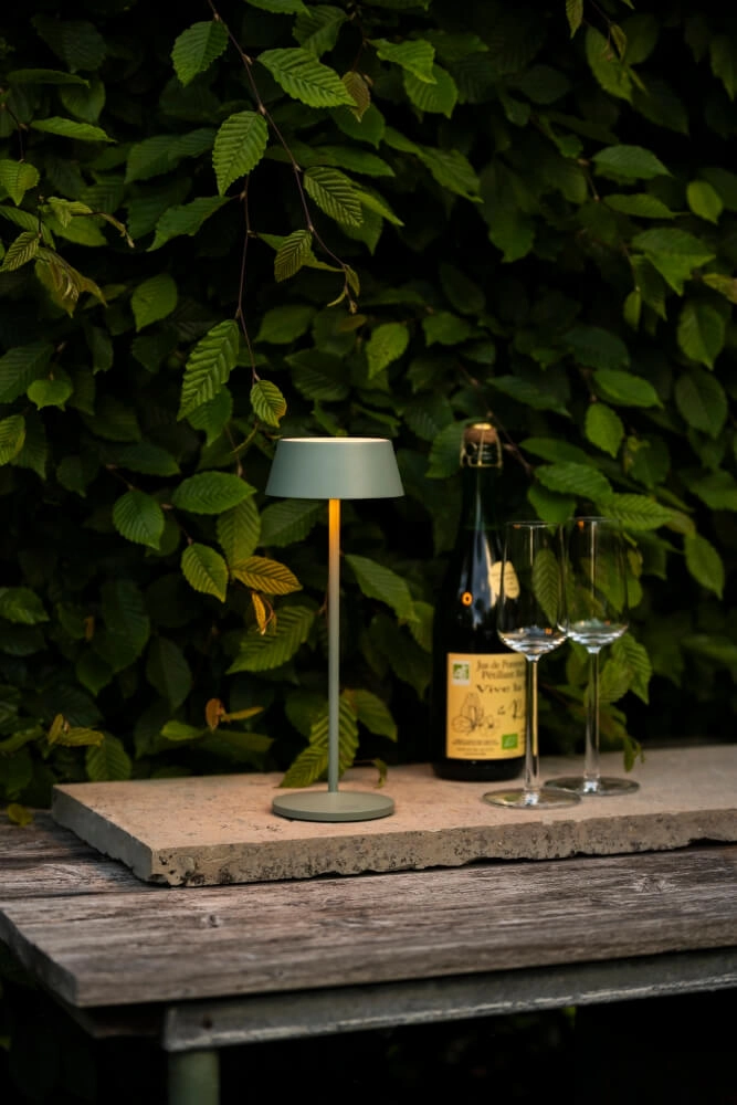 Lampe de table rechargeable Menton vert menthe KonstSmide 7318307839630