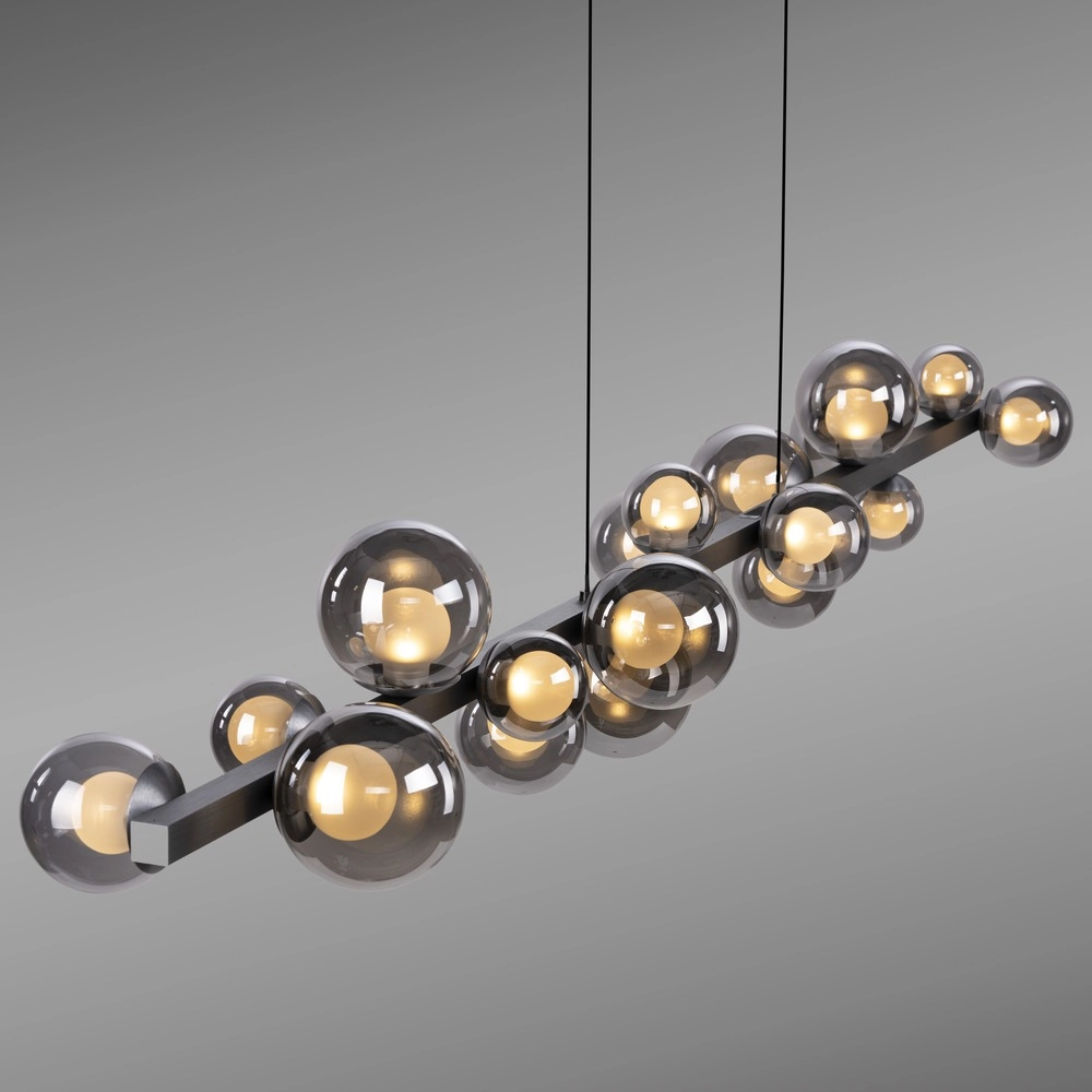 Lampe pendante de table à manger Pure E-Popup 18L - avec verre fumé Paul Neuhaus 4012248396452