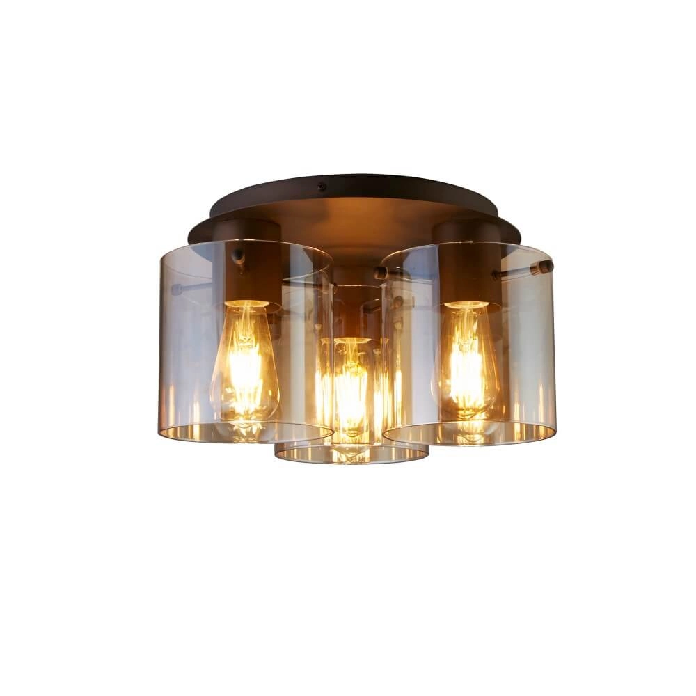 Plafonnier 3 lumières Sweden Brun moka Plafonnier 3 lumières Sweden Brun moka
