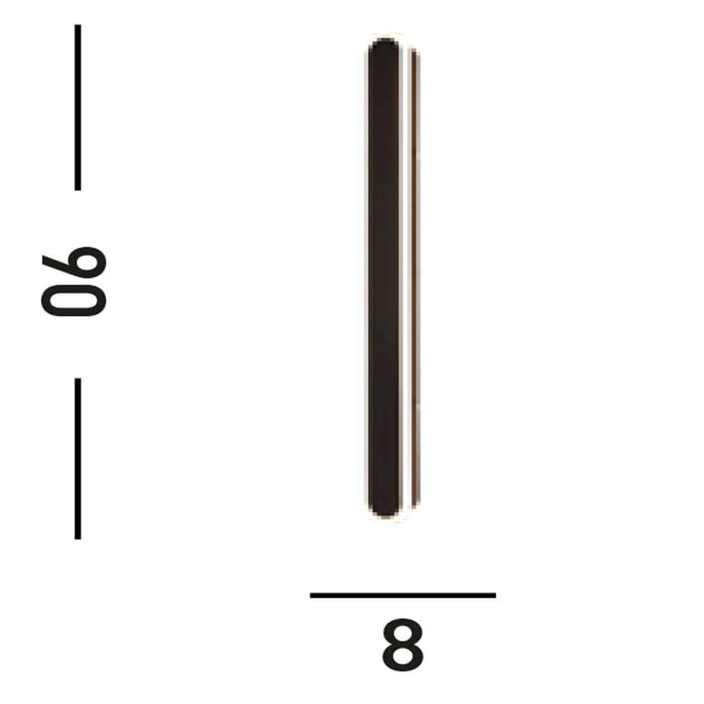 Applique murale design Bordo noir 90cm Searchlight 5053423272009