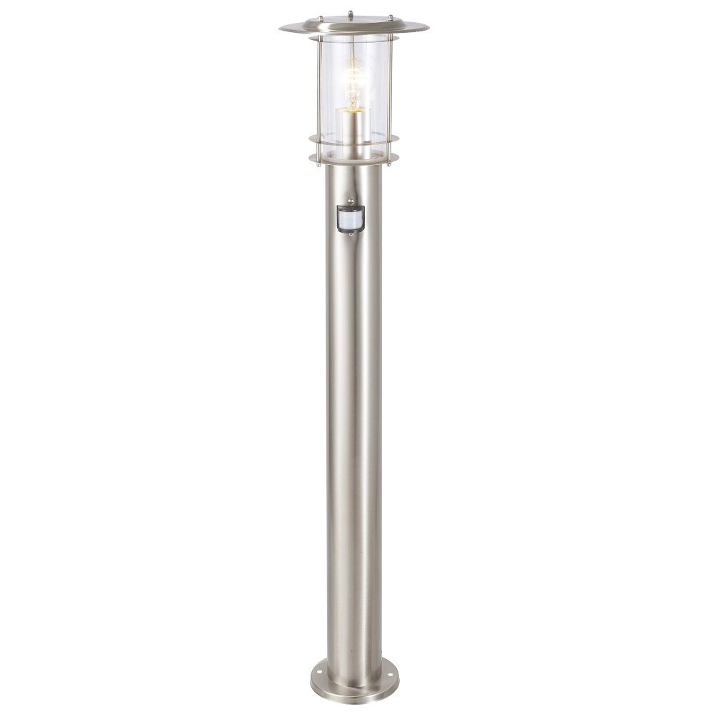 Lampadaire en acier inoxydable York avec capteur