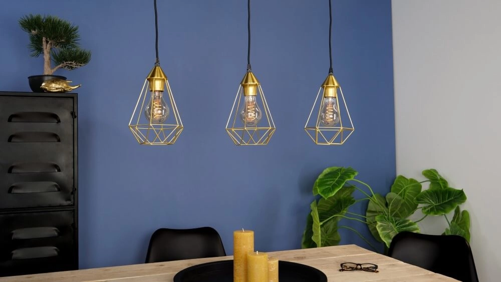 Lampe de table à manger dorée Tarbes Eglo 9002759436827