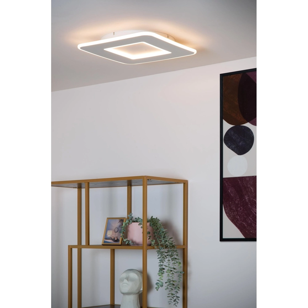 Lumière carrée au plafond Axelle blanc 2700K dimmable Lucide 5411212441706
