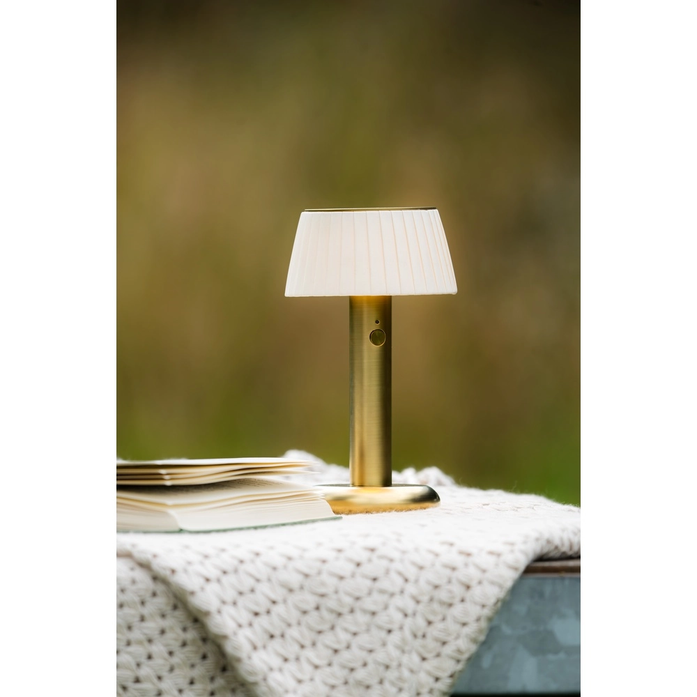 Lampe de table dorée Grasse Rechargeable KonstSmide 7318300030416