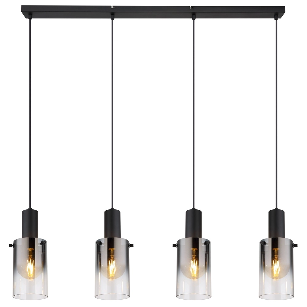 Lampe suspendue à 4 lumières Florentina Design noir Globo 9007371457236