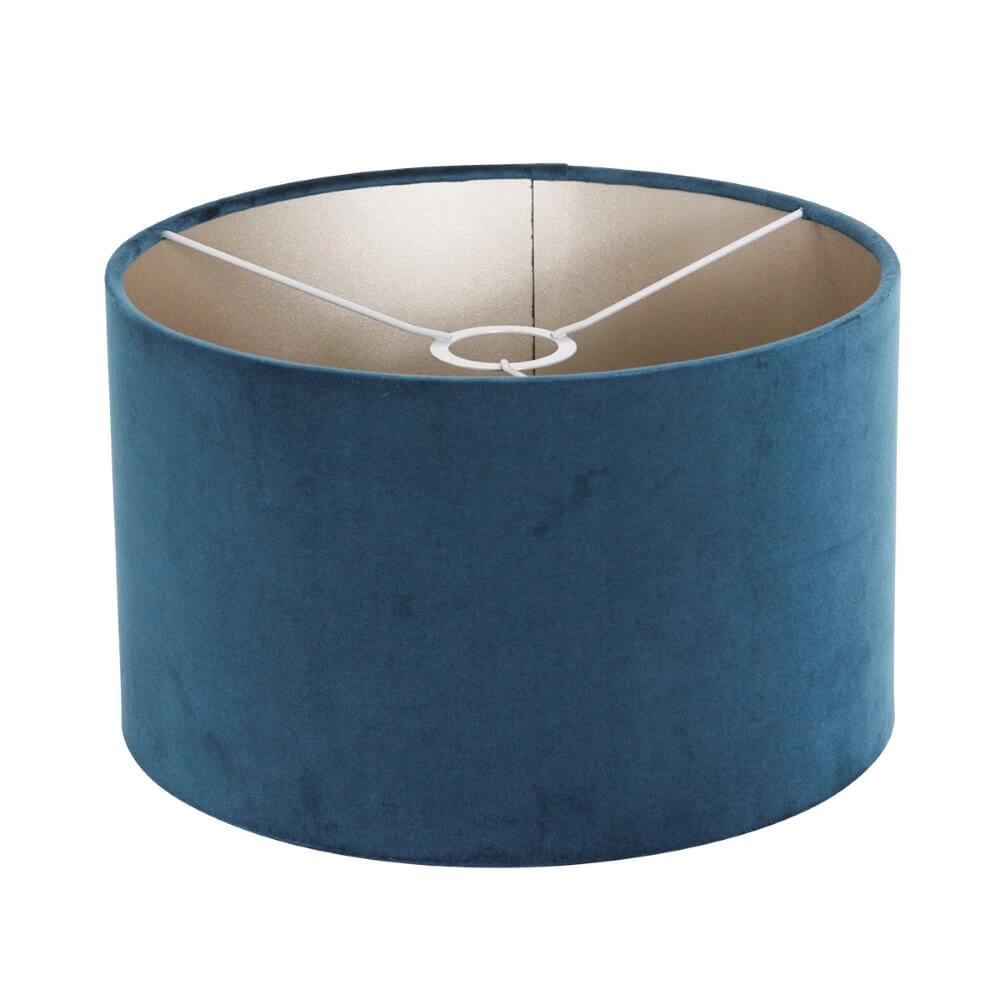 Lampe de table moderne Stanger noir avec velours bleu Steinhauer 8712746152111