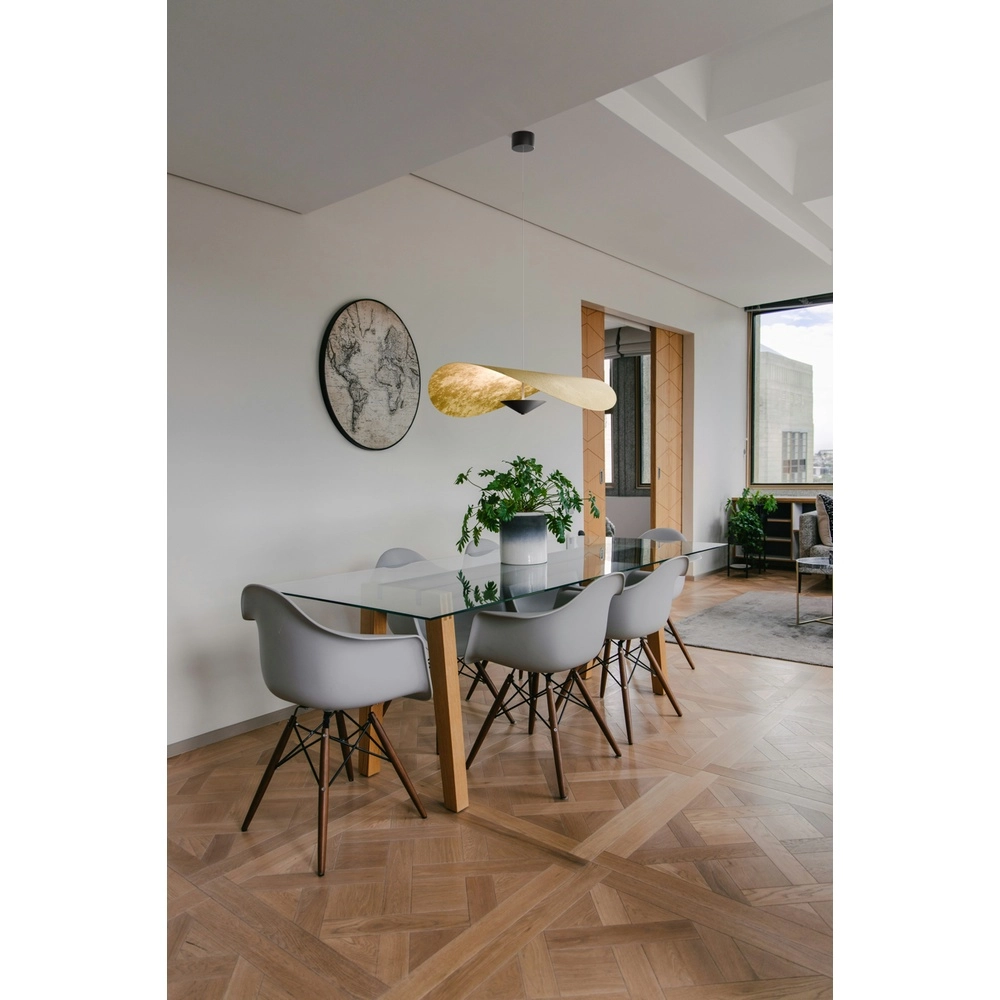 Ø Lumière suspendue LED de 90 cm Lente Feuille d’or - avec poulie Masterlight 8718121392189