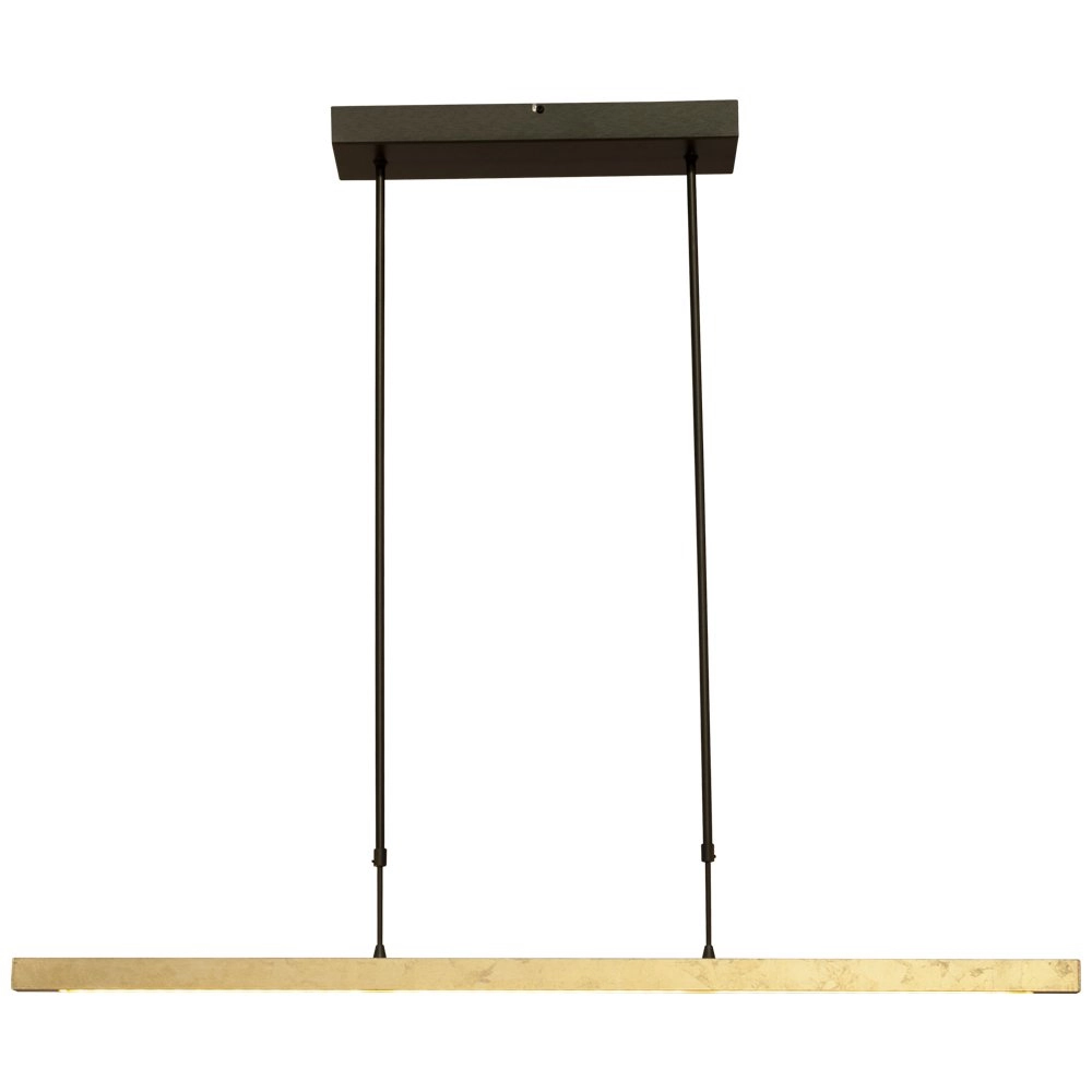 Lampe suspendue noire Real 3 100 cm avec de l'or