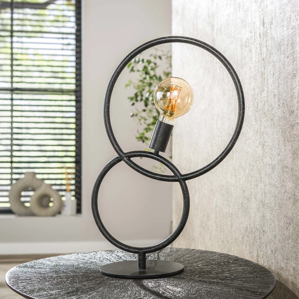 Lampe de table de conception Loop noir - 1x E27 Lyora 8716803511033