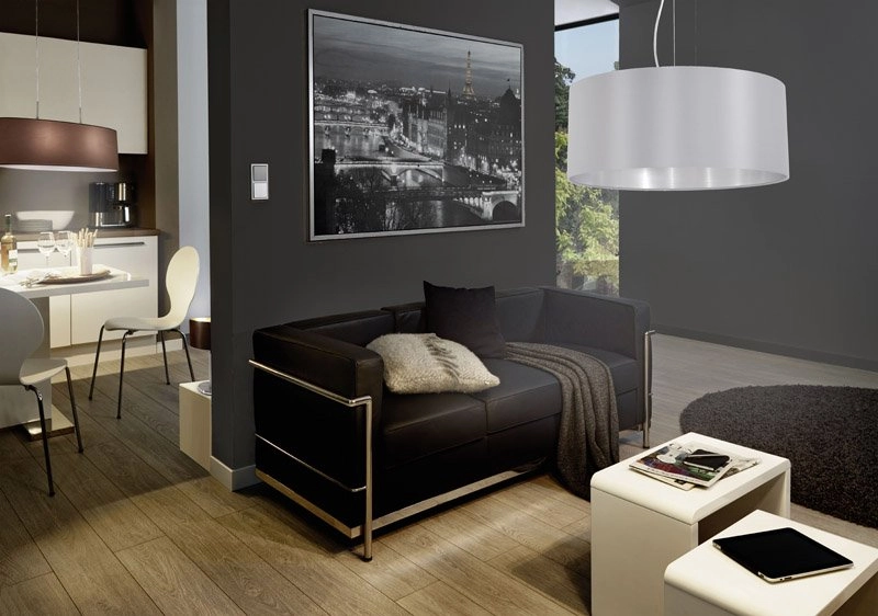 Lampe à suspension Maserlo 53cm gris argenté Eglo 9002759316068