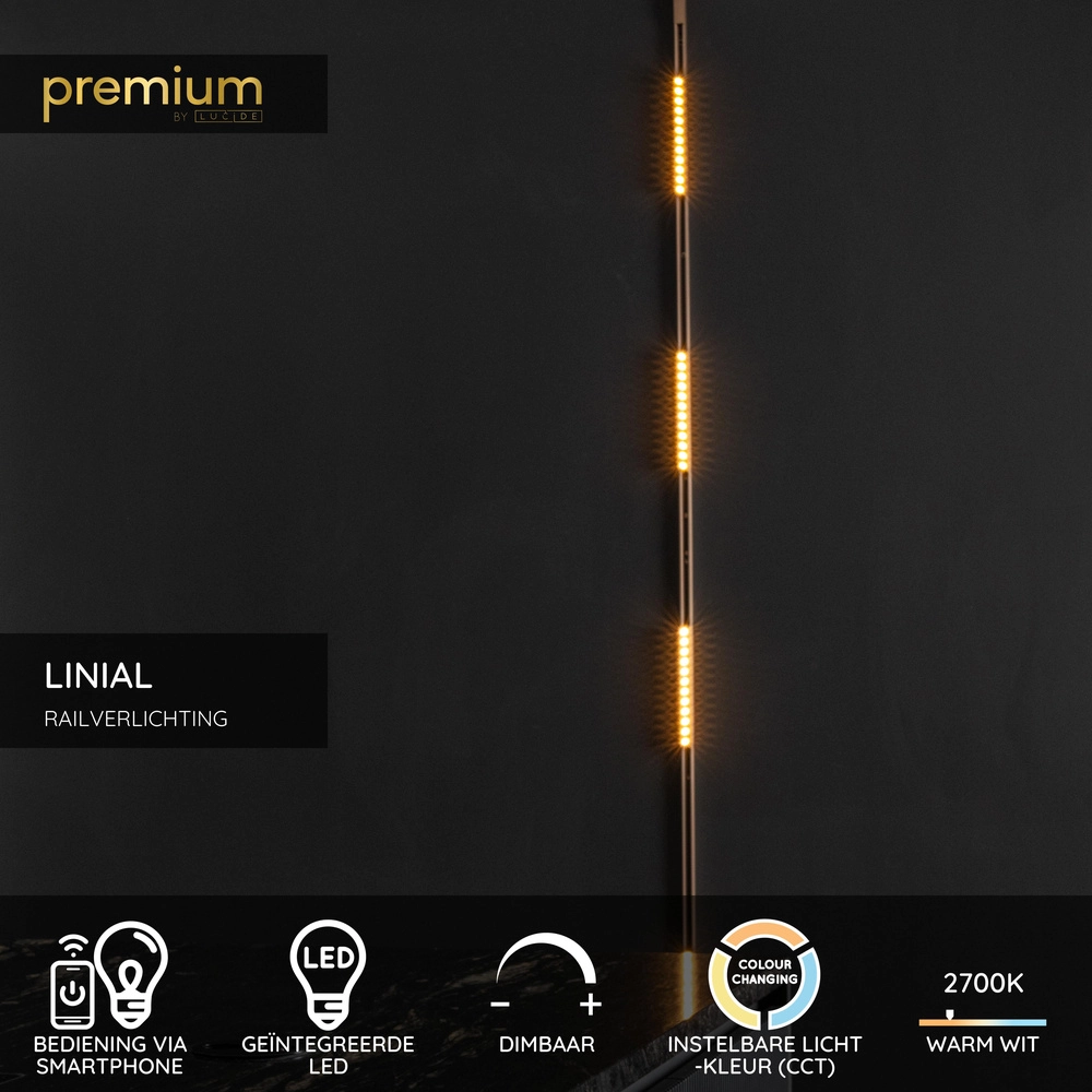 Spot sur piste monophasée Linial Xenia Champagne Premium by Lucide 5411212552570