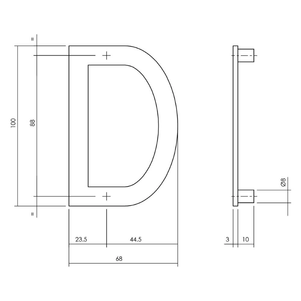 Lettre de maison D Numbra 10cm noir Intersteel 8714186541715