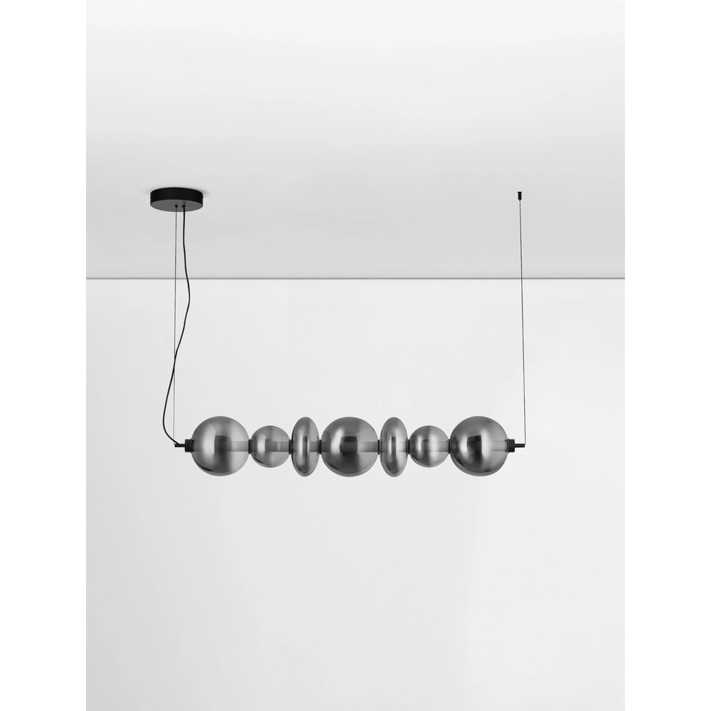 Suspension Bally Verre fumé horizontal Lyora 5212017449184
