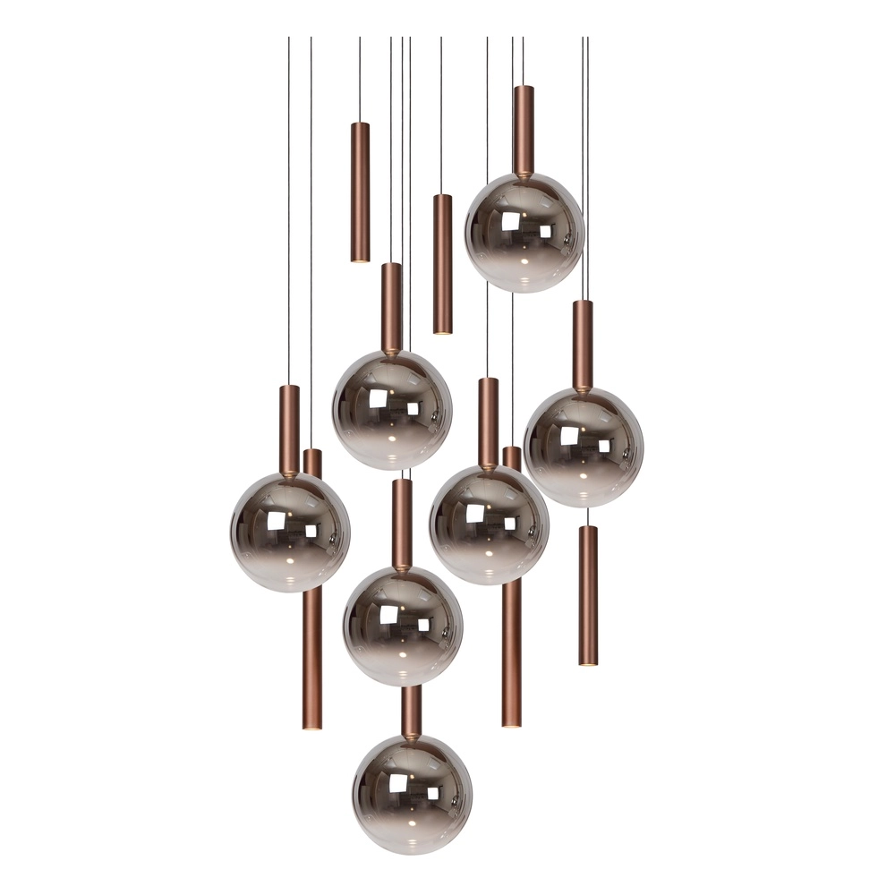 Lampe pendante Vide Design Jasmine Cuivre 12 lumières Premium by Lucide 5411212741271