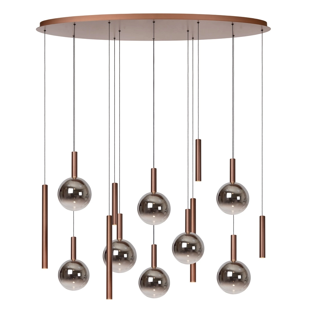 Lampe pendante Vide Design Jasmine Cuivre 14 feux