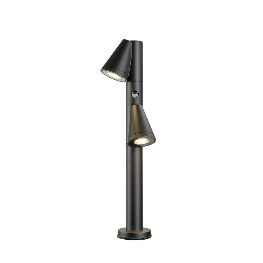 Éclairage de chemin T-Tube 70 Pole 70cm noir double avec capteur SLV 4024163291583
