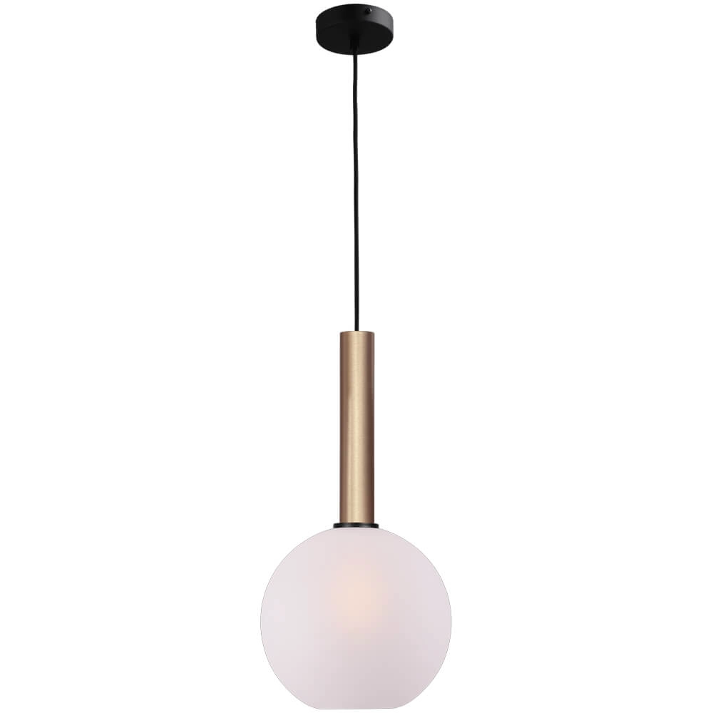 Lampe suspendue Ø 25cm Bella 2 Laiton doré avec verre blanc mat Lampe suspendue Ø 25cm Bella 2 Laiton doré avec verre blanc mat
