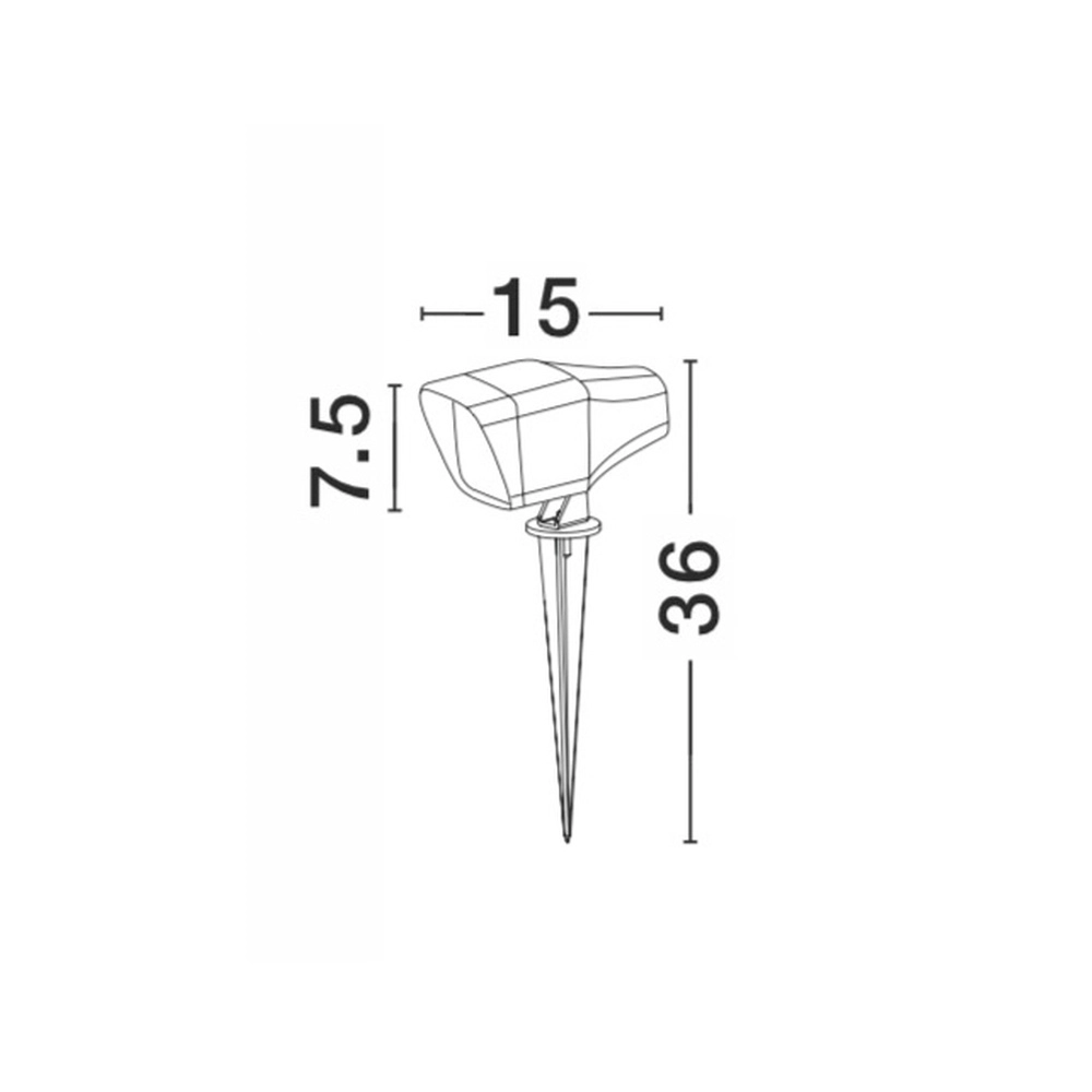 Tache de pointe Inside carré gris Lyora 5212017412980