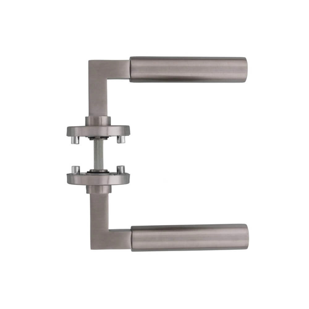 Poignée de porte moderne Bau-Stil Rosace ronde en acier inoxydable Intersteel 8714186298336