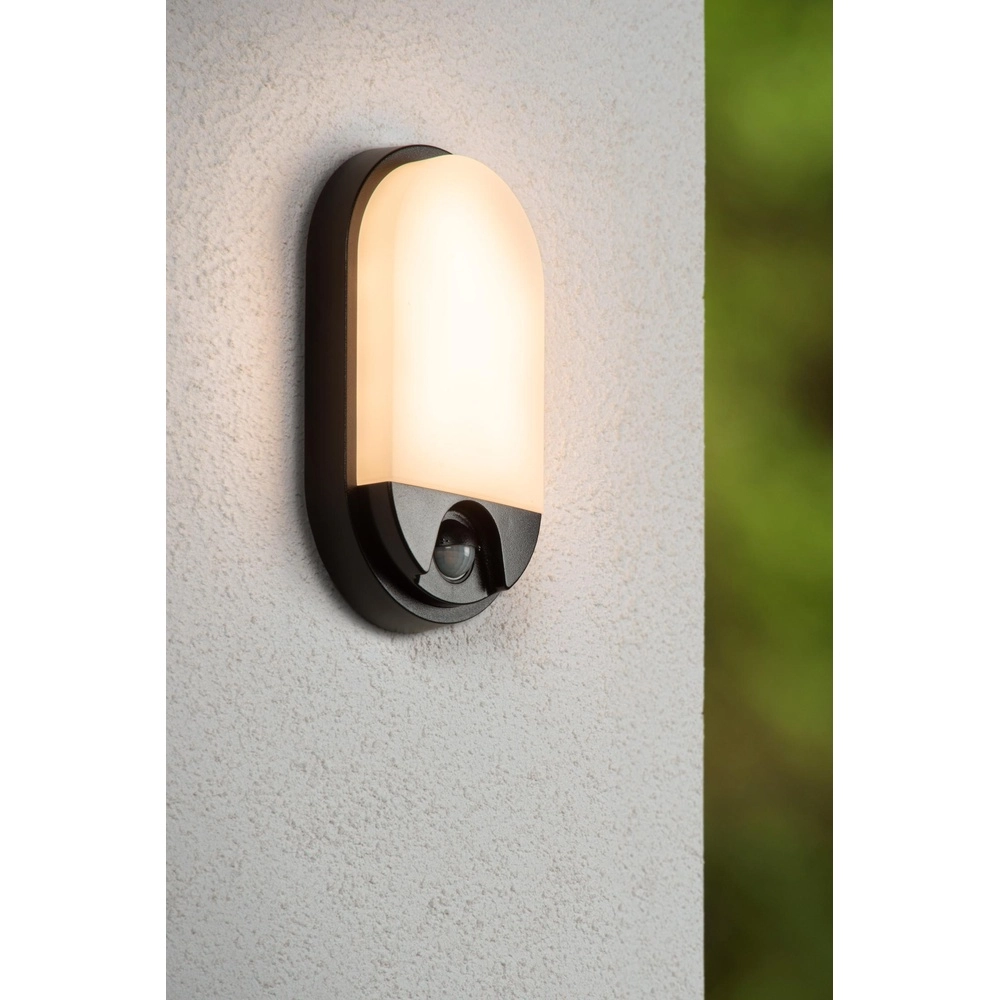 Lampe murale ovale Hups Ir Noir avec capteur