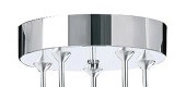 Lampe suspendue Vide Ice Cube 5x5w - 3000K - 18cm gris métal Searchlight 5053423102054