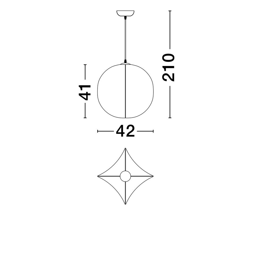 Suspension blanche Pierida Ø 42cm Lyora 5212017468079